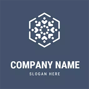 Hexagon Logo Hexagon Heart Frost logo design