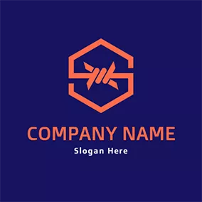 Wire Logo Hexagonal Wire Logo logo design