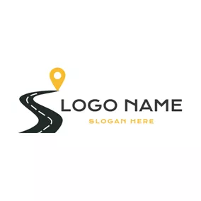 GPS Logo Highway and Gps Location logo design