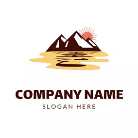 Hill Logo Hill and Lake logo design