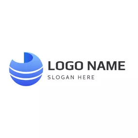 Sphere Logo Hollow Blue Sphere logo design