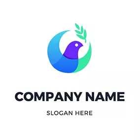 Leaf Logo Hope Bird and Leaf logo design