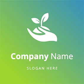 Hand Logo Hope Seedling and Hand logo design