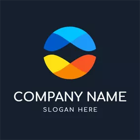 Abstract Logo Horizontally Symmetric Round logo design