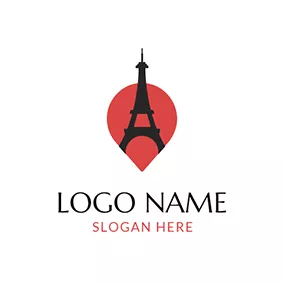 Balloon Logo Hot Air Balloon and Eiffel Tower logo design