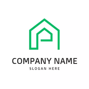 Ap Logo House and Abstract Letter A P logo design