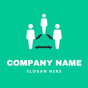 Social Distancing Logo Human Arrow Social Distancing logo design