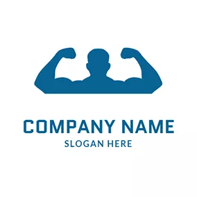 Motivation Logo Human Muscle Motivation logo design