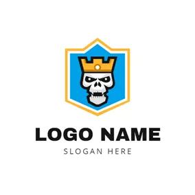Esports Logo Human Skeleton and Esports Badge logo design