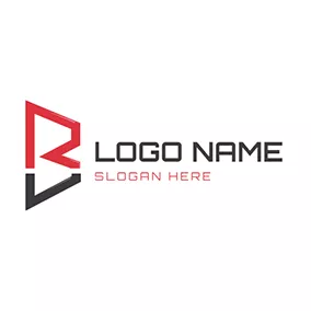 Rb Logo Incision Abstract Letter R B logo design