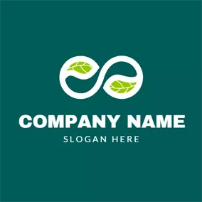 Agriculture Logo Infinite Symbol and Organic Leaf logo design