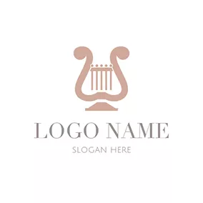 Harp Logo Instrument Concert Hall Harp logo design