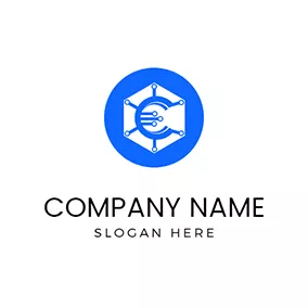 インターネットロゴ Internet Secure Cryptocurrency logo design