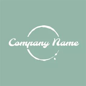 Abstract Logo Irregular White Circle logo design