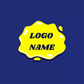 Slime Logo Jelly Cartoon and Slime logo design
