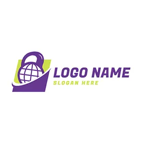 Earth Logo Kettle Bell Earth Crossfit logo design