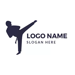 Taekwondo Logo Kicking Taekwondo logo design