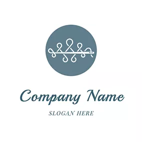 Knitting Logo Knitting Needle logo design