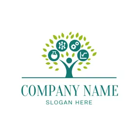 STEM Logo Knowledge Tree and Stem Symbol logo design