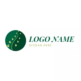 Fern Logo Leaf In Circle Fern logo design