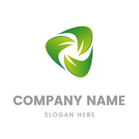 Propeller Logo Leaves Combination Triangular Propeller logo design