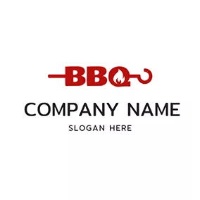 Restaurant Logo Letter Fire and Bbq logo design