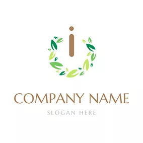 Iロゴ Letter I Leaf and Switch logo design