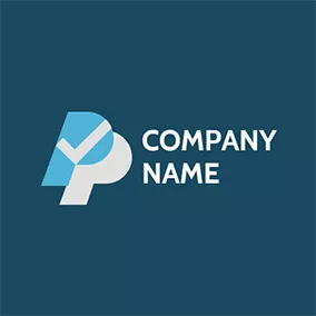 Finance & Insurance Logo Letter P Check Payment logo design