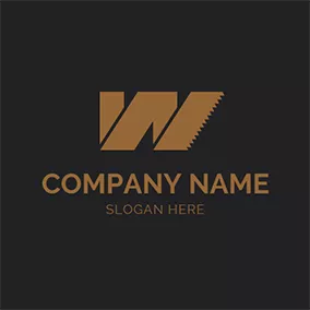 Woodworking Logo Letter W Sawtooth Woodworking logo design