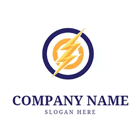 Hero Logo Lightning Circle and Hero logo design