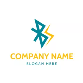 Bluetooth Logo Lightning Decoration and Bluetooth logo design