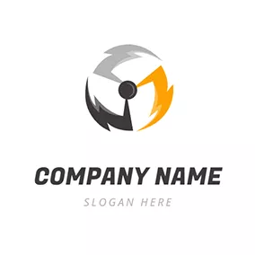 Propeller Logo Lightning Fan Rotating Propeller logo design
