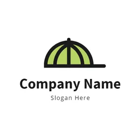 时尚 & 美容 Logo Likable Green Hat Outline logo design