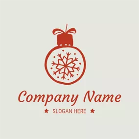聖誕節Logo Likable Lamp and Snowflake logo design