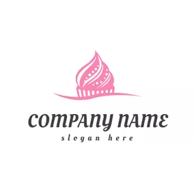 Bakery Logo Likable Pink Cake logo design