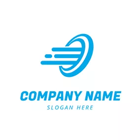 Portal Logo Line Speed Circle Portal logo design