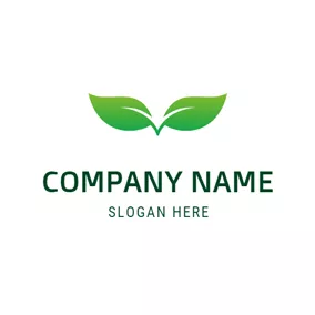 Spring Logo Linked Green Leaf logo design