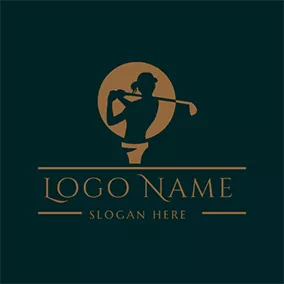 Golf Logo Linksman Brassie and Golf logo design