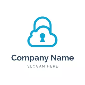 Lock Logo Lock Shape and Cloud logo design