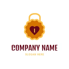 Bakery Logo Lock Shape and Cookies logo design