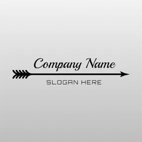 Logótipo Preto E Branco Long Black Arrow logo design