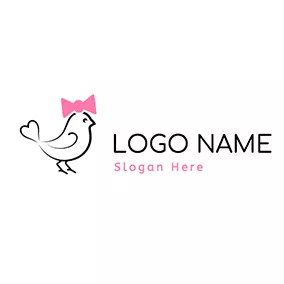 愛Logo Love Bird Bowknot Bride logo design
