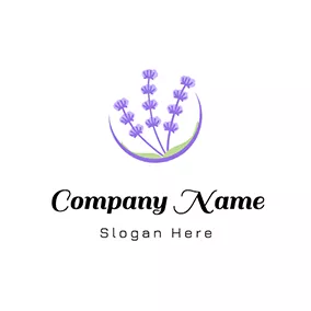 Lavender Logo Lovely Circle Lavender logo design
