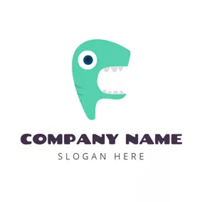 Children & Childcare Logo Lovely Green Snake and Letter F logo design