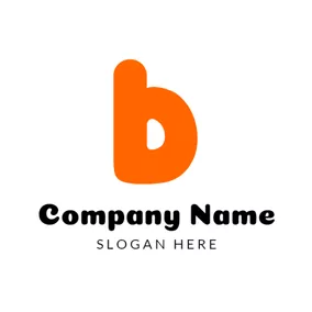 Letter Logo Lovely Orange Letter B logo design