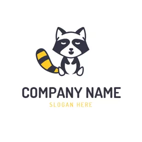 Raccoon Logo Lovely Small Raccoon Icon logo design