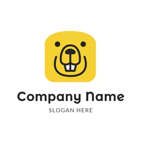 Beaver Logo Lovely Yellow Beaver Head logo design