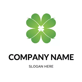 Lucky Logo Lucky Four Leaf Shamrock logo design