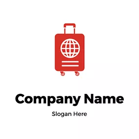 Passport Logo Luggage Earth Travel Passport logo design