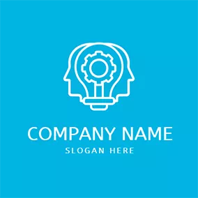 AI Logo Machine Human Head and Ai logo design